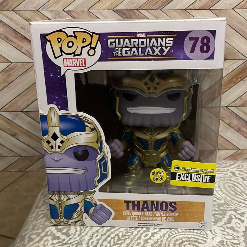 Funko Pop! 78 Thanos Entertainment Earth Exclusive GITD guardians of the galaxy - Picture 1 of 6